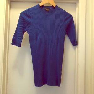 VINCE cobalt Blue Lightweight 1/2 Sleeve Sweater